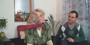 GRANNYBET - She enjoys fresh cock into her old snatch - video 2