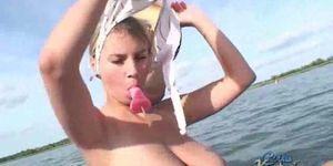 Katrin Kozy naked on boat (Katerina Hartlova)