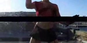 Piss: Woman Pissing On A Window