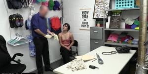 Short haired teen thief punish fucked by a LP officer
