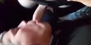 UK truck driver sucks local straight lad