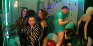 Bi club chicks having public sex orgy