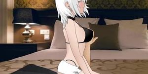 Sex with a white-haired beauty (Clothed Sex Ver.)
