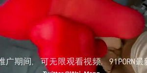 awesome high school girl red stockings temptation follow-up [boutique suggestion collection] Chinese homemade video