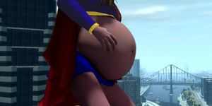 Superheroine Belly Inflation 2