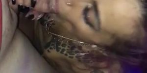 Tattooed Teen give blowjob