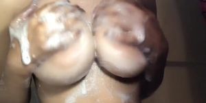 soapy boobs shower