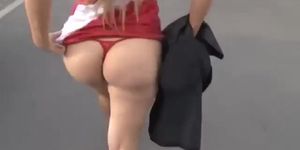 hot latinas girls  showing their ass bin public
