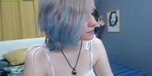 blue hair camgirl 8