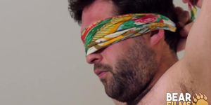 BEARFILMS Blindfolded Gay Bear Avi Strider Masturbates Solo