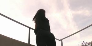 Girl With Big Tits On A Rooftop (Leanne Crow)