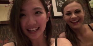Stunning ex-page 3 girl Tina Kay has hot lesbian sex with busty asian teen (Harriet Sugarcookie)