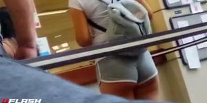 Amazing teen ass at courthouse