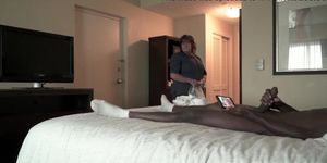 Niche Parade - Bbw Hotel Maid Strokes Big Black Dick With White Hands