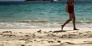Nude beach cock flash for young girl walking by