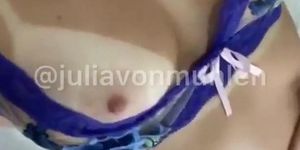 Julia Von Muhlen Nude Blue Lingerie Onlyfans Video