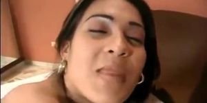 Young mexican busty giving a blowjob first