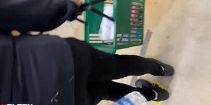 Goat views cum on girl in store part 1