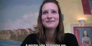 Bitch Stop - Hot Brunette Fucking In Public Toilet (Lonely Girl)