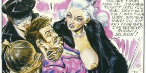 Vintage evil sexual femdom comic
