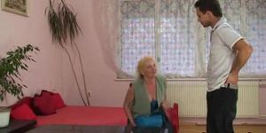 GRANNYBET - Granny slut is picked up and fucked