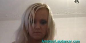 AMATEUR LAPDANCER - Blonde slut dancing