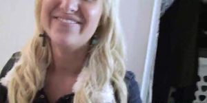 ShesNew Blonde teen girlfriend homemade POV fuck - Shes New