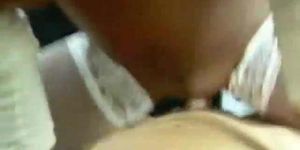 Interracial amateur sex with ebony hooker fucked in public