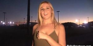 RISKY AMATEURS - Hot girl next door plays with her sexy body outside