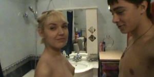 TONYBUCKS - Blondie fucks in bathroom