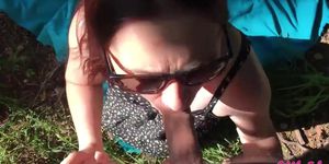 Polish milf fucked publicly in the woods