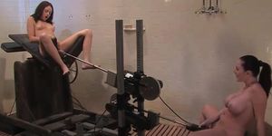 Sophie Dee and Sindee Jennings - lesbian - anal - brunette - squirting - machines - power tools - masturbation