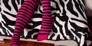 Pink & Black Socks