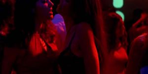 College Lesbians in Nightclub Dancing