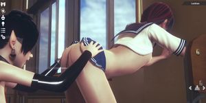 HONEY SELECT 2 - lesbian games in classroom with MASAKI_AYA and ELF_FUCKDOLL