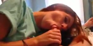 Amateur Redhead Blowjob CIM