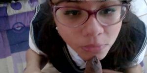 mexican schoolgirl sucking dick so she runs on her face