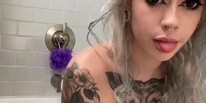 tattoo girl bathtub big boobs