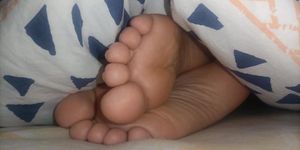 Staring at sleeping asian little feet