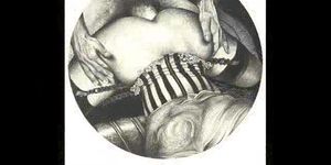 Vintage erotische BDSM-Kunstwerke