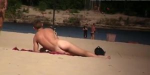 Sexy naked guys at the beach