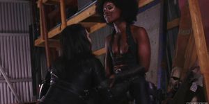 Lesbian interracial superheroes in cosplay lick and fuck each other XXX