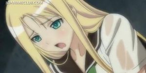 Blonde hentai girl rubbing her pussy gets fucked rough