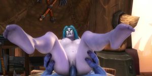 Warcraft Nightelf gets vaginal fucked by Troll