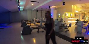 Thai amateur girlfriend bowling and big cock sucking once back home
