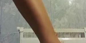 Cam girl sexy toy play in shower, naughty