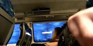 dickflash and cum in train 01