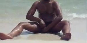 jerking off at the beach