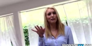 PropertySex - Perv tricks hot blonde real estate agent into sex caught on video