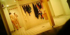 Hidden camera films ladies in the shower